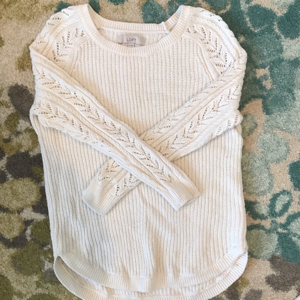 White LOFT sweater